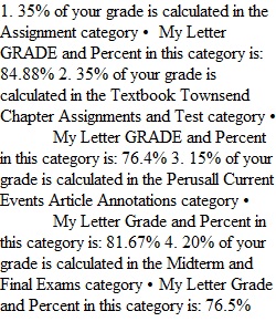 Final Grade & Course Reflection